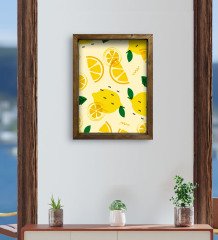 BK Gift Cafe & Bar & Restaurant Konseptli Doğal Masif Ahşap Çerçeveli Tablo-45