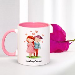 Kişiye Özel ''Seviyooo'' Pembe Kupa Bardak