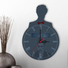Kişiye Özel Doctor Who Tasarımlı Dekoratif Ahşap Duvar Saati - 1
