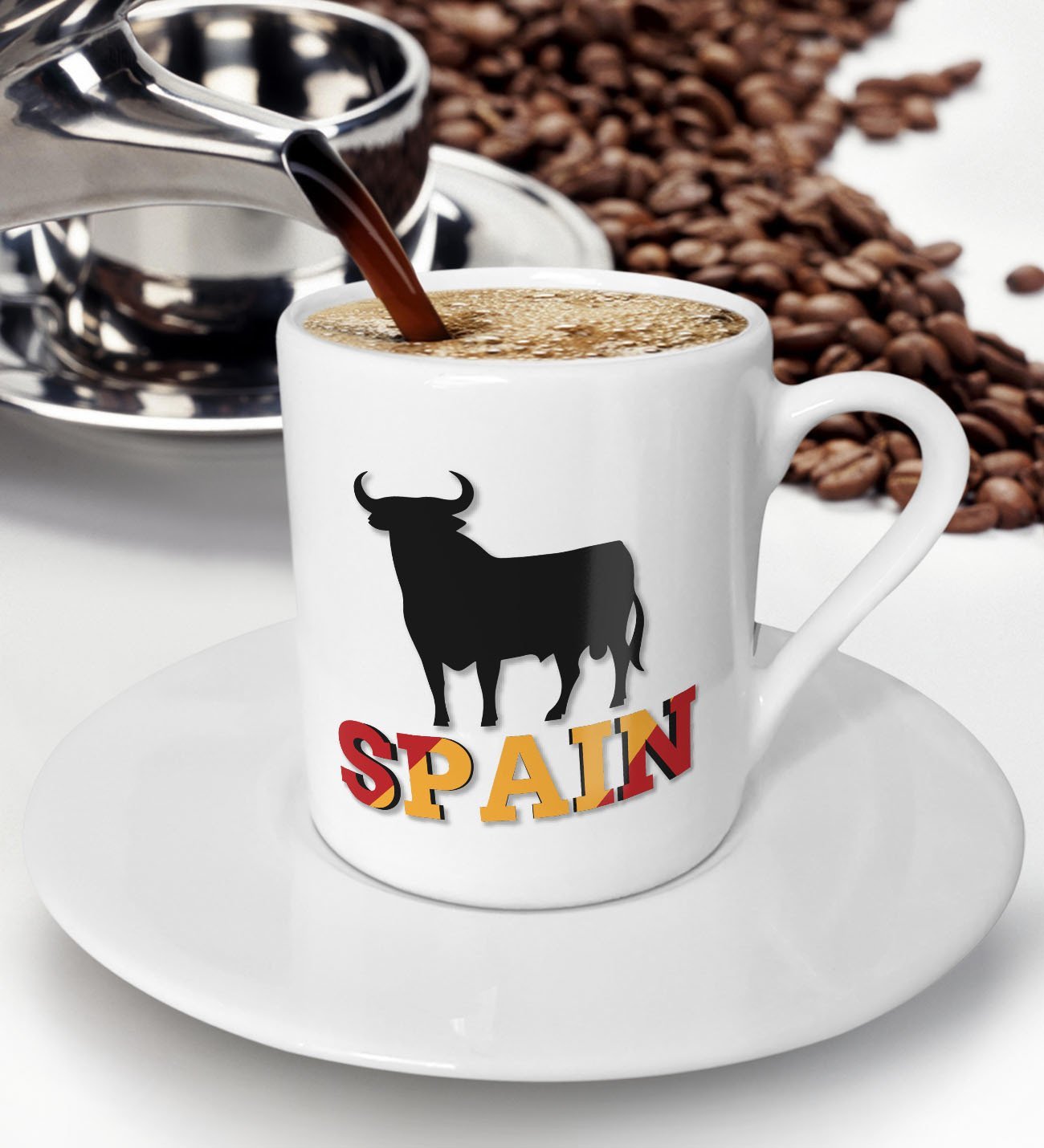 BK Gift Spain Tasarımlı Türk Kahvesi Fincanı - Model 1