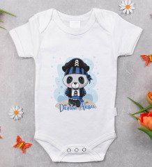 BK Kids Kişiye Özel Fotoğraflı Bebek Yastık ve Bebek Body Zıbın Hediye Seti - Model 32