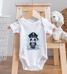BK Kids Kişiye Özel Fotoğraflı Bebek Yastık ve Bebek Body Zıbın Hediye Seti - Model 32
