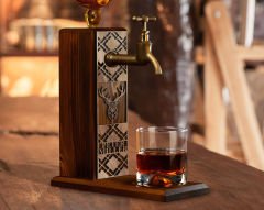 BK Gift Kişiye Özel Kabartma İsimli Musluklu Ahşap İçki Standı, Viski Çeşmesi, Doğum Günü Hediyesi, Ev Hediyesi, İçecek Dispenseri-49