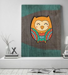 BK Home Baykuş Tasarımlı Kanvas Tablo 50x70cm-4