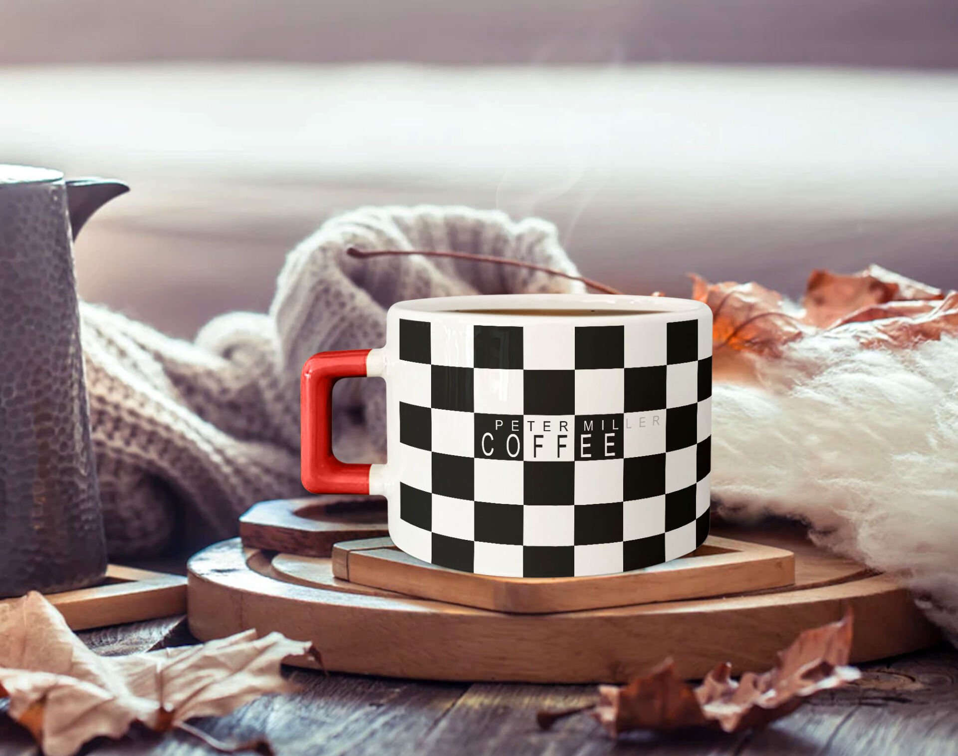 BK Gift Kişiye Özel İsimli Kırmızı Kulplu Çay & Kahve Fincanı-17, Arkadaşa Hediye, Sevgiliye Hediye