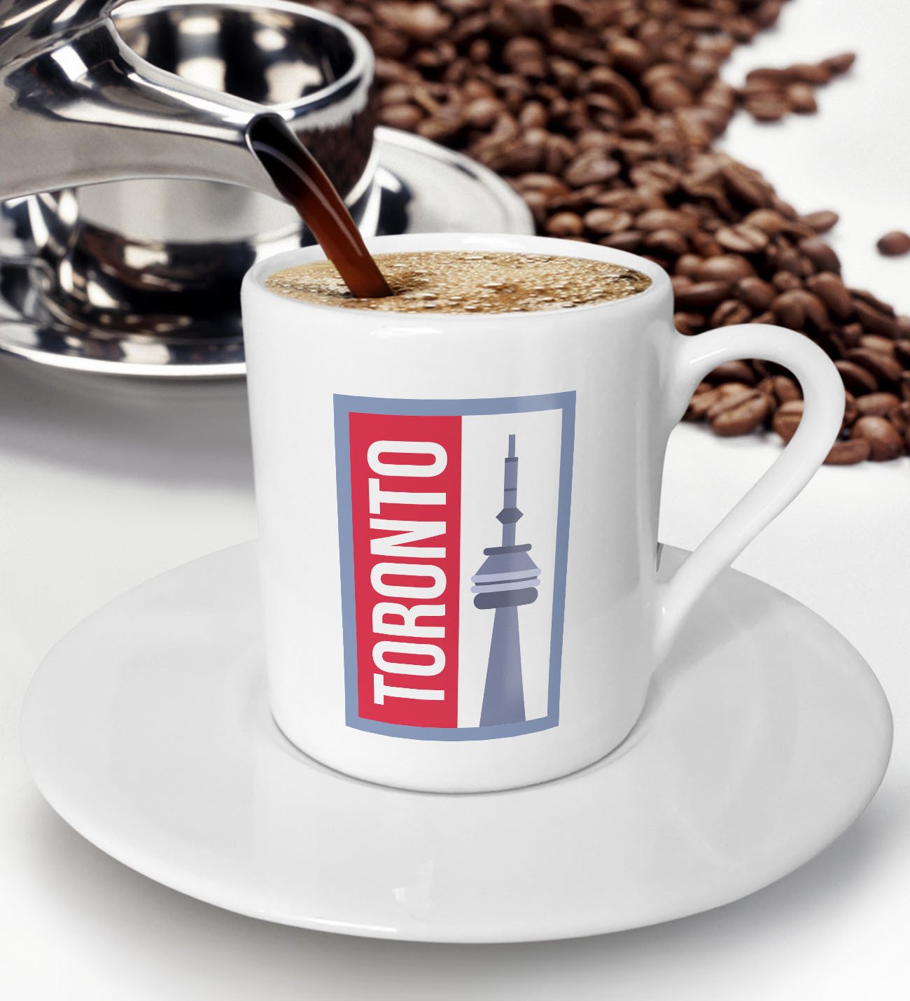 BK Gift Toronto Tasarımlı Türk Kahvesi Fincanı - Model 1