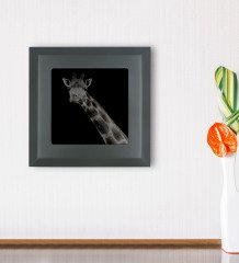 BK Gift Zürafa Tasarımlı Ahşap Çerçeveli Taş Duvar Dekoru-1
