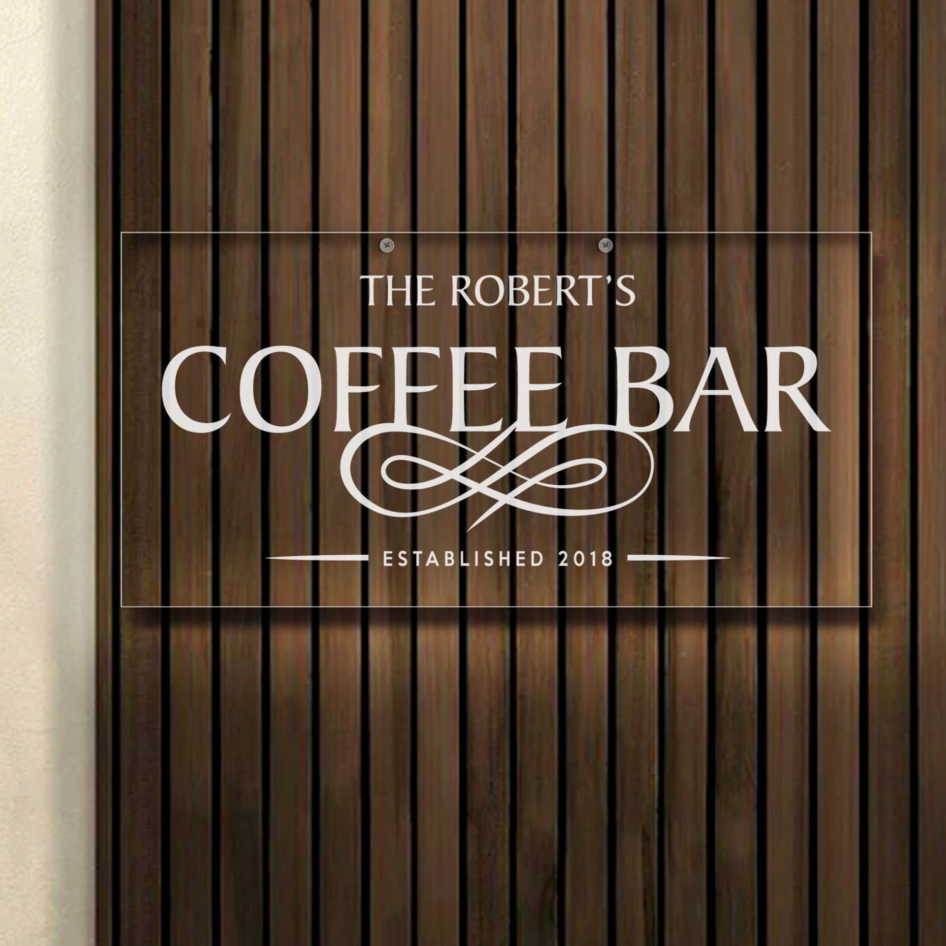 BK Gift Kişiye Özel İsimli Akrilik Bar Tabelası(38x19cm)-50, Home Bar Tabela, Duvar Dekoru