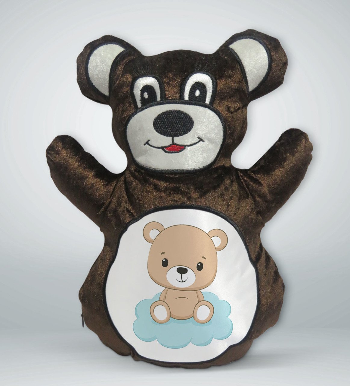 BK Gift Sevimli Ayıcık Tasarımlı Kahverengi Ayıcık Yastık-4