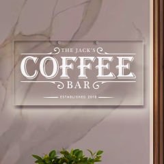 BK Gift Kişiye Özel İsimli Akrilik Bar Tabelası(38x19cm)-51, Home Bar Tabela, Duvar Dekoru