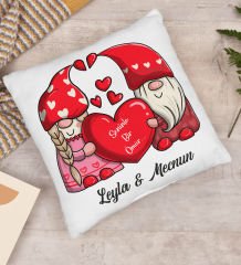 BK Gift Kişiye Özel Sevgililer Temalı Beyaz Yastık, Sevgililer Günü Hediyesi, Sevgiliye Hediye, Ev Hediyesi-2
