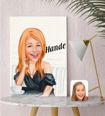 Kişiye Özel Karikatürlü Moda İkonu 3 Kanvas Tablo (30x50cm.)
