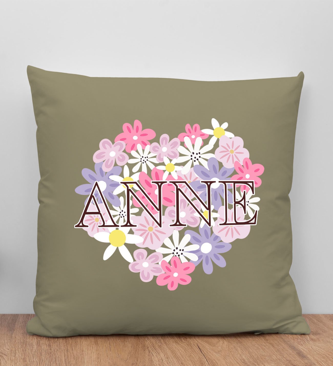 BK Gift Anneler Günü Tasarımlı Haki Kırlent Yastık, Anneye Hediye, Ev Dekorasyonu, Anneler Günü Hediyesi-3