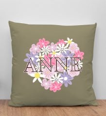 BK Gift Anneler Günü Tasarımlı Haki Kırlent Yastık, Anneye Hediye, Ev Dekorasyonu, Anneler Günü Hediyesi-3