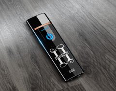 BK Gift Kişiye Özel Kırmızı Sigara Tabakası ve Elektronik Dokunmatik Alevsiz Şarjlı Çakmak Hediye Seti-6, Metal Sigara Tabakası, Elektronik Çakmak