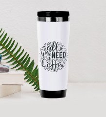 BK Gift Coffee Tasarımlı Çelik Termos Bardak-16