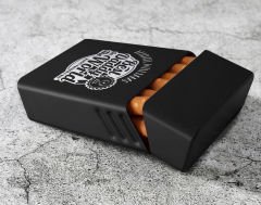 BK Gift Kişiye Özel İsimli Babalar Günü Tasarımlı Siyah Metal Sigara Tabakası ,Babalar Günü Hediyesi , Babaya Hediye , Sigara Tabakası-1