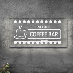BK Gift Kişiye Özel İsimli Akrilik Bar Tabelası(38x19cm)-57, Home Bar Tabela, Duvar Dekoru