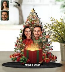 BK Gift Kişiye Özel Sevgili Yılbaşı Tasarımlı Karikatür Biblo -3, Yılbaşı Hediyesi, Yeni Yıl Hediyesi