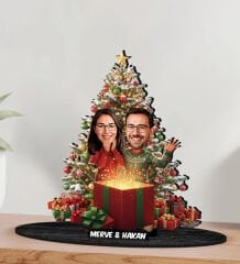 BK Gift Kişiye Özel Sevgili Yılbaşı Tasarımlı Karikatür Biblo -3, Yılbaşı Hediyesi, Yeni Yıl Hediyesi