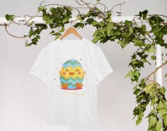 BK Gift Paskalya Tasarımlı Erkek Çocuk Beyaz T-shirt, Arkadaşa Hediye, Doğum Günü Hediyesi, Trend Tişört, Paskalya Bayramı-2