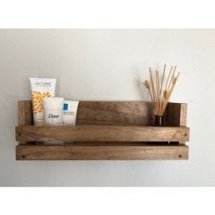 BK Home Ahşap Banyo Rafı Banyo Düzenleyici