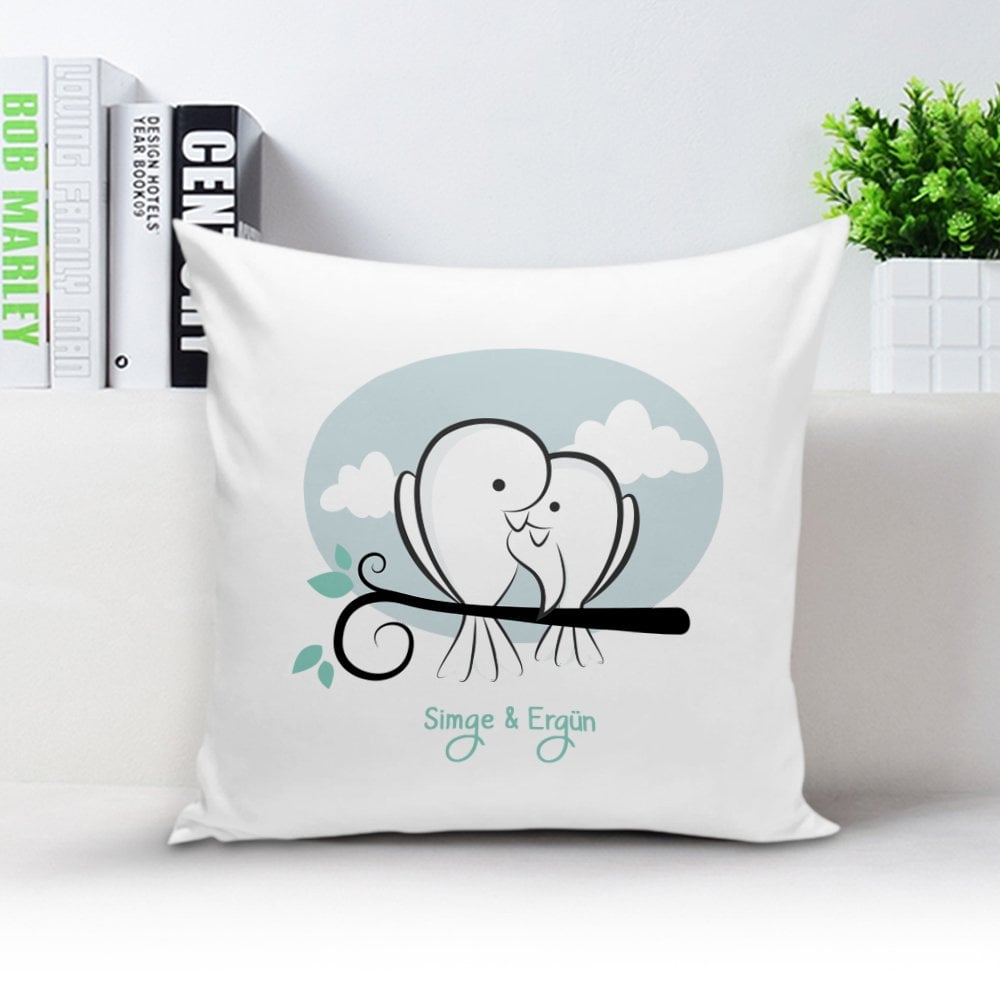 Kişiye Özel Beyaz Yastık Kılıfı (Sevgililer Günü Temalı-38)