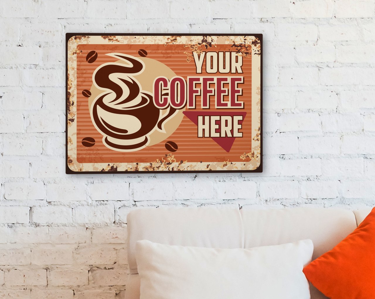 BK Home Coffee Tasarımlı Kanvas Tablo 30x50cm-35