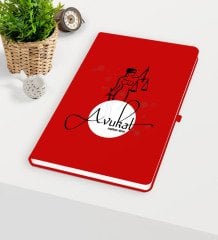 Kişiye Özel Avukat Temalı Kırmızı Defter - 11