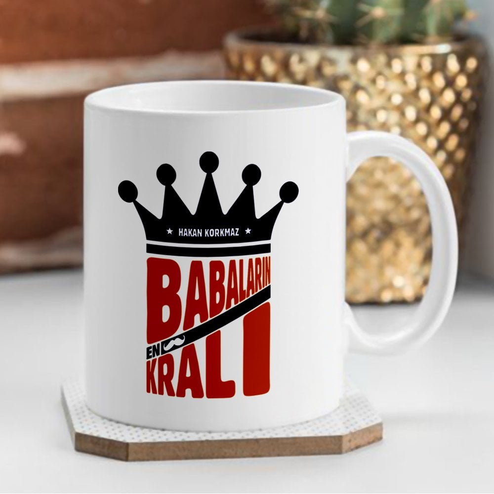 Kişiye Özel Beyaz Kupa Bardak (Babalar Günü Temalı) 16-3