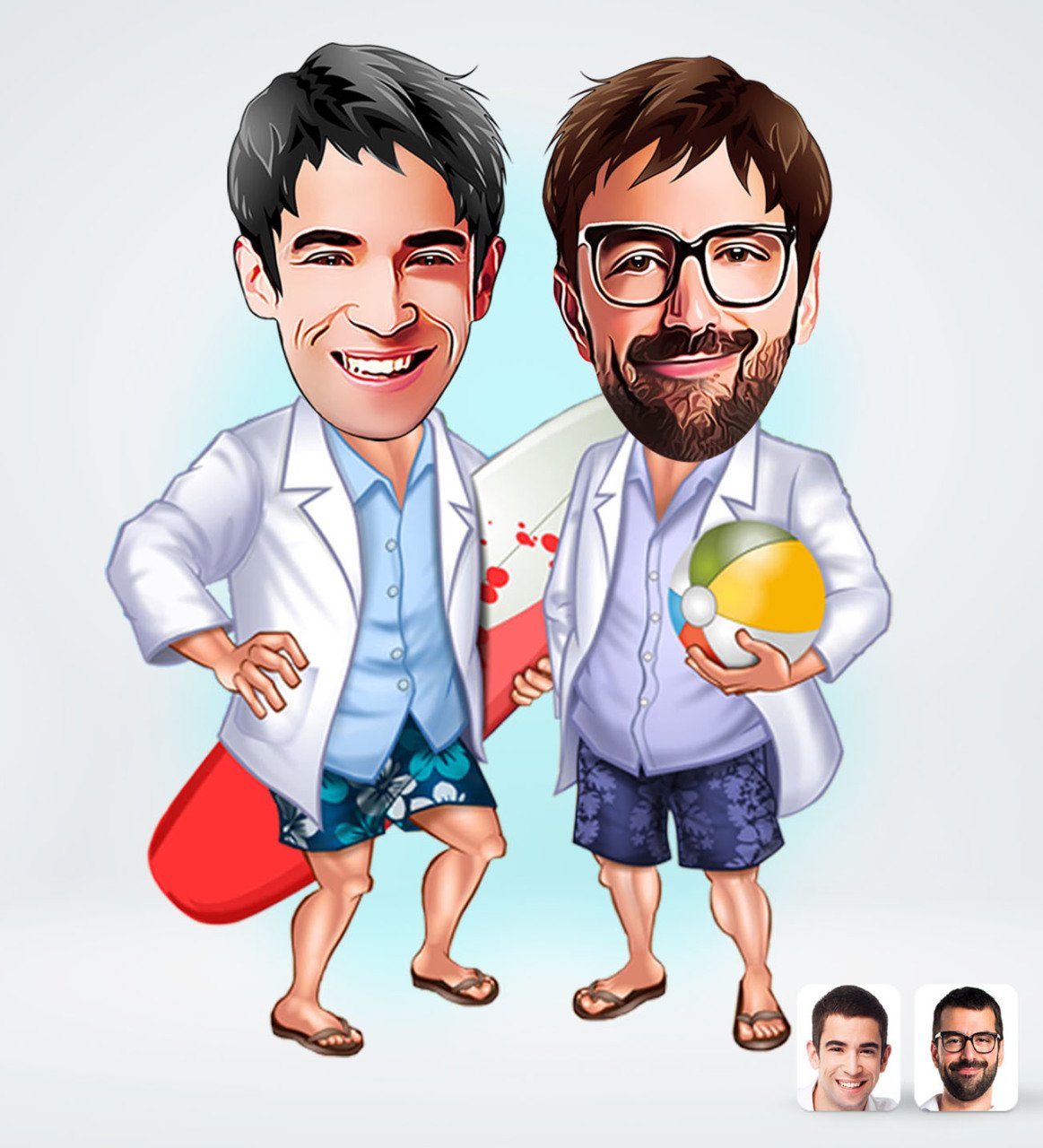 Kişiye Özel Kankalar Tasarımlı Dijital Karikatür-2