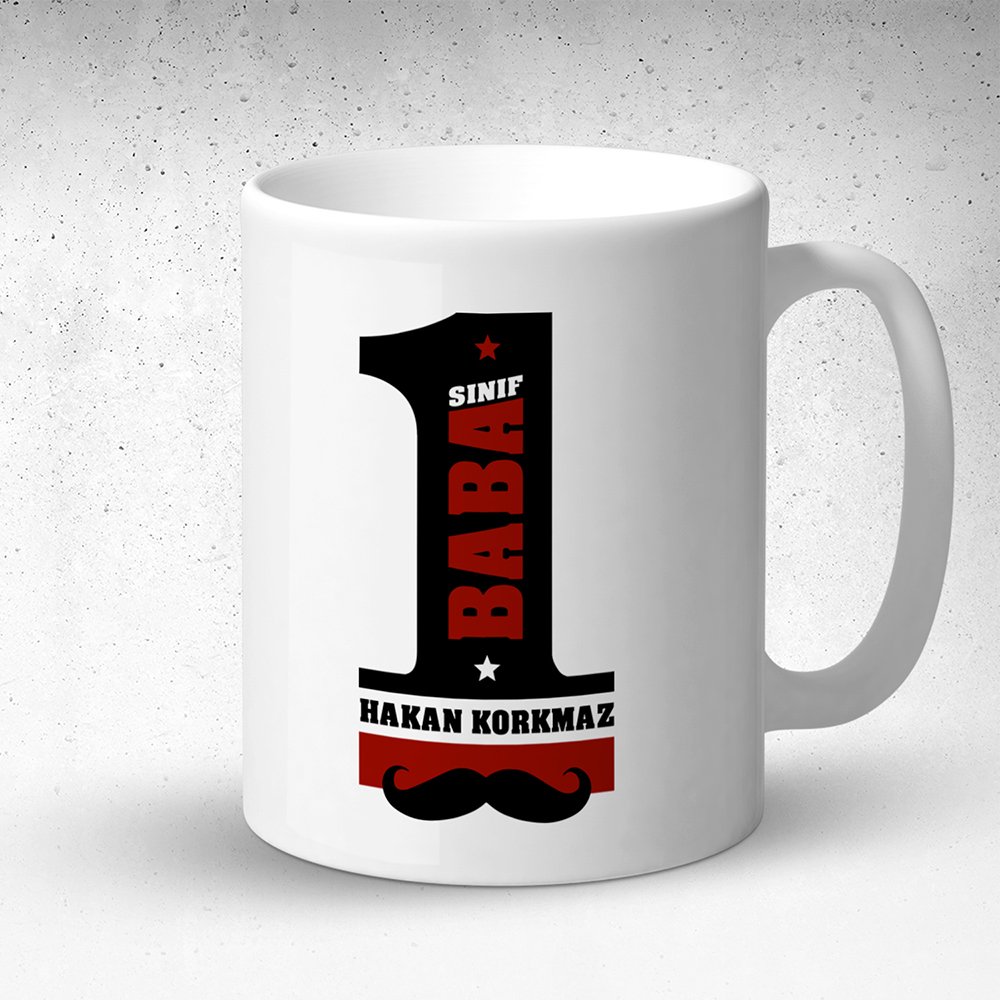 Kişiye Özel Beyaz Kupa Bardak (Babalar Günü Temalı) 17