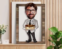 BK Gift Kişiye Özel Erkek Doğum Günü Karikatürlü 3D Ahşap Tablo, Sevgiliye Hediye, Arkadaşa Hediye, Yıl Dönümü Hediyesi, Doğum Günü Hediyesi-3