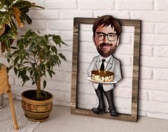 BK Gift Kişiye Özel Erkek Doğum Günü Karikatürlü 3D Ahşap Tablo, Sevgiliye Hediye, Arkadaşa Hediye, Yıl Dönümü Hediyesi, Doğum Günü Hediyesi-3