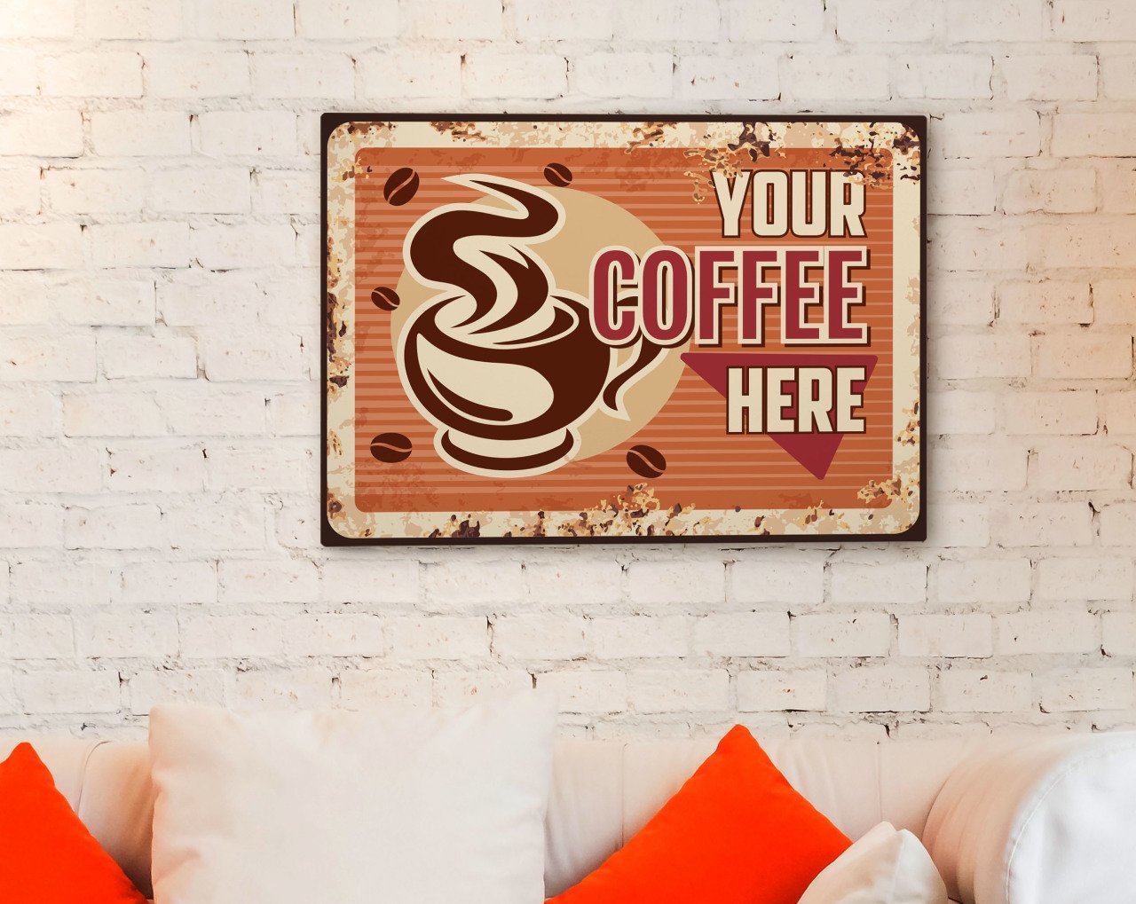 BK Home Coffee Tasarımlı Kanvas Tablo 70x100cm-35
