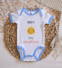 BK Kids Daddy's Sunshine Tasarımlı Mavi Bebek Body Zıbın-1