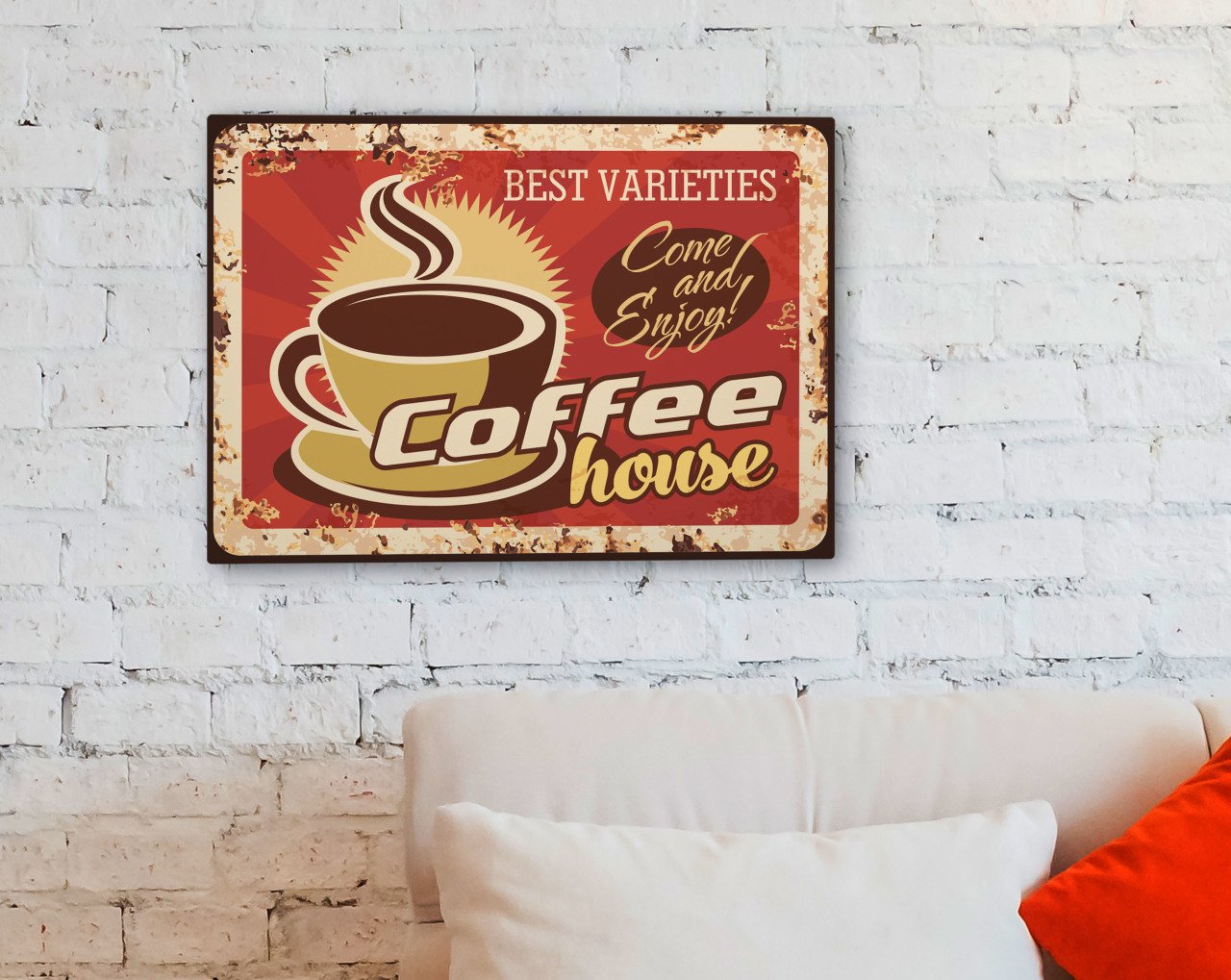 BK Home Coffee Tasarımlı Kanvas Tablo 30x50cm-36