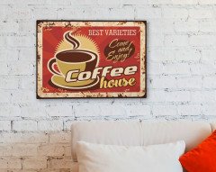 BK Home Coffee Tasarımlı Kanvas Tablo 30x50cm-36