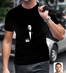 Kişiye Özel Godfather Baba Tasarımlı Siyah T-Shirt-8