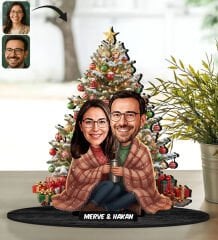 BK Gift Kişiye Özel Sevgili Yılbaşı Tasarımlı Karikatür Biblo -10, Yılbaşı Hediyesi, Yeni Yıl Hediyesi