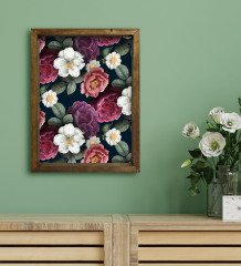 BK Gift Otel Odası Konseptli Doğal Masif Ahşap Çerçeveli Tablo 45x65cm-22