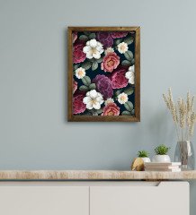 BK Gift Otel Odası Konseptli Doğal Masif Ahşap Çerçeveli Tablo 45x65cm-22