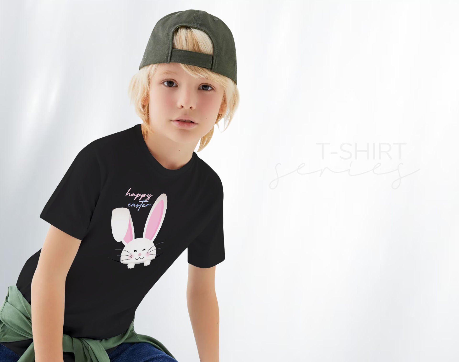 BK Gift Paskalya Tasarımlı Erkek Çocuk Siyah T-shirt, Arkadaşa Hediye, Doğum Günü Hediyesi, Trend Tişört, Paskalya Bayramı-4