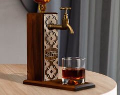 BK Gift Kişiye Özel Kabartma İsimli Musluklu Ahşap İçki Standı, Viski Çeşmesi, Doğum Günü Hediyesi, Ev Hediyesi, İçecek Dispenseri-71