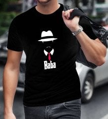 BK Home Godfather Baba Tasarımlı Siyah T-Shirt-11