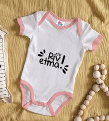 BK Kids Riv Riv Etma Tasarımlı Pembe Bebek Body Zıbın-1