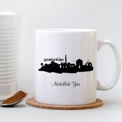 Kişiye Özel Gaziantep Beyaz Kupa Bardak - 002