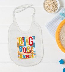 BK Kids Kişiye Özel Daddy's Drinking Buddy Tasarımlı Bebek Body Zıbın ve Mama Önlüğü Hediye Seti - Model 2