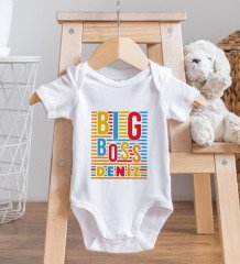 BK Kids Kişiye Özel Daddy's Drinking Buddy Tasarımlı Bebek Body Zıbın ve Mama Önlüğü Hediye Seti - Model 2