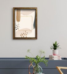 BK Gift Otel Odası Konseptli Doğal Masif Ahşap Çerçeveli Tablo 45x65cm-27